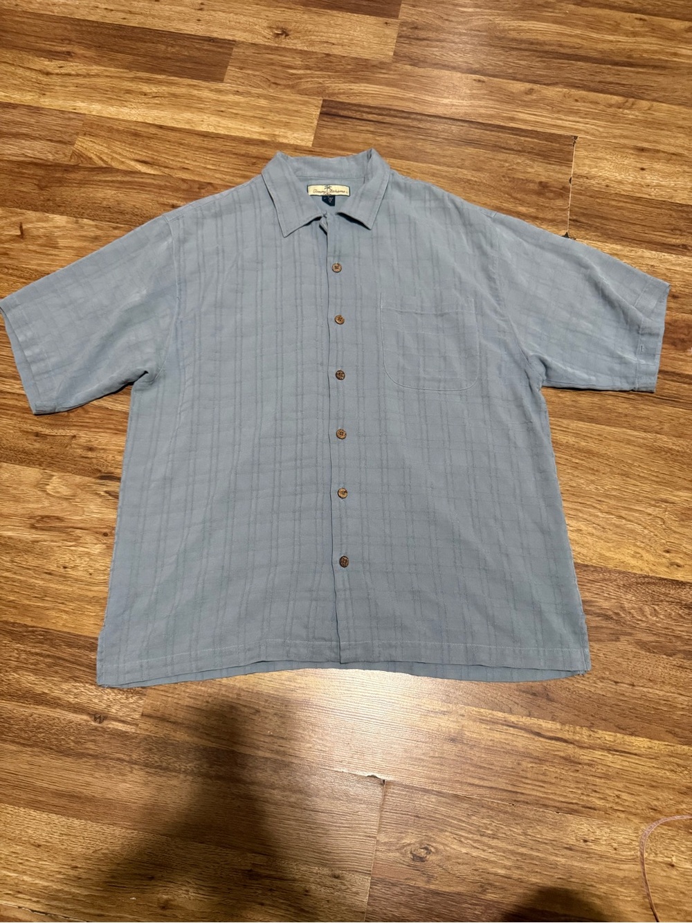 Tommy Bahama Men's Slate Blue Short-Sleeve Button-Down